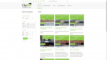 Screenshot of Citylets, Leicester website