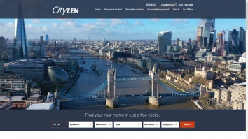 Screenshot of CityZEN Estate Agents, London website
