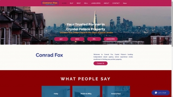 Screenshot of Conrad Fox Estate Agents website