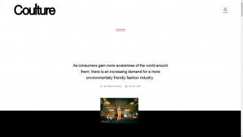 Screenshot of Reduce-Reuse-Recycle: The Clothing Edition - Coulture Magazine website