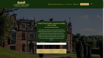 Screenshot of Critchlow Estate Agents, Trent Vale website