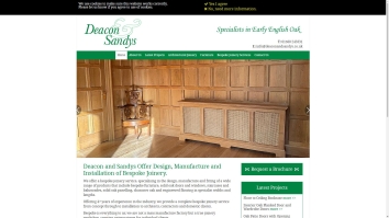 Screenshot of Deacon & Sandys website