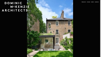 Screenshot of Dominic McKenzie Architects website