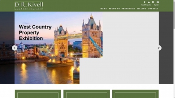 Screenshot of D. R. Kivell Country Property covering Devon and C website