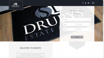 Screenshot of Drurys Estate Agents website