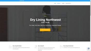 Screenshot of Dry Lining North West Contractors | Plastering Company Wigan website