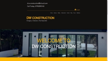 Screenshot of D.W Construction website