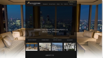 Screenshot of ECCLESTONS PROPERTIES LONDON website