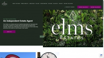 Screenshot of Elms Estates website