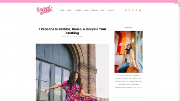 Screenshot of 7 Reasons to Rethink, Reuse, & Recycle Your Clothing - Emma\'s Edition website