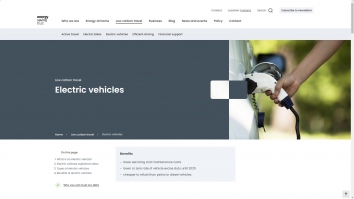 Screenshot of All you need to know about electric vehicles - Energy Saving Trust website