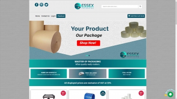 Screenshot of Essex-Packaging website