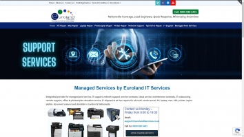 Screenshot of Euroland IT Services website