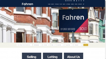 Screenshot of Fahren Estate Agents, Bournemouth website