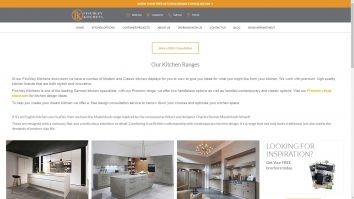 Screenshot of North London Kitchen showroom website