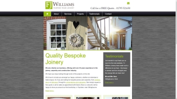 Screenshot of F J Williams & Son website