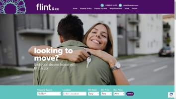 Screenshot of Flint & Co Property Management website