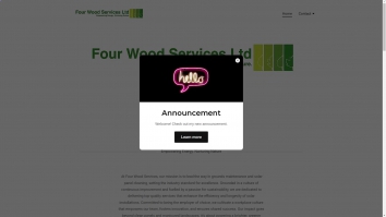 Screenshot of Four Wood Services website