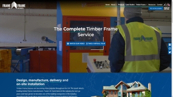 Screenshot of Frame Homes website