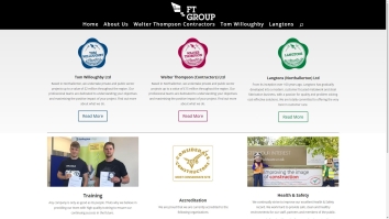 Screenshot of Walter Tompson (contractors) Limited website