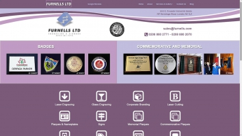 Screenshot of Furnells website