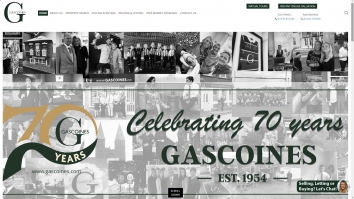 Screenshot of Gascoines Estate Agents website