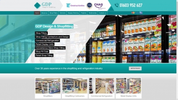 Screenshot of GDP Design & Shopfitting website