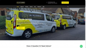 Screenshot of G L Plumbing & Gas Engineering Ltd: Plumber & Gas in Essex website