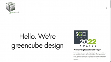 Screenshot of Greencube website