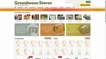 Screenshot of Greenhouse Stores website