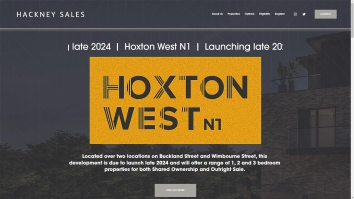 Screenshot of Hackney Sales website