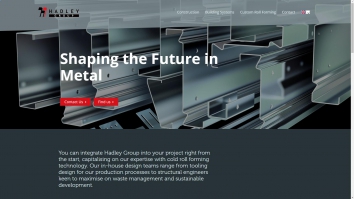 Screenshot of Hadley Industries PLC website