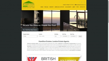Screenshot of Hamilton Estates, Wembley website