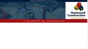 Screenshot of Hammond Construction (Oxford) Ltd website