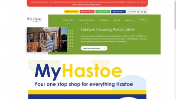 Screenshot of Home - Hastoe Group website