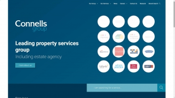 Screenshot of Connells Group website