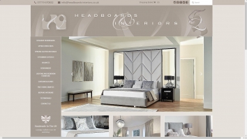 Screenshot of Designer & Luxury Upholstered headboards website