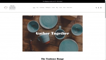Screenshot of Helen Faulkner Ceramics website