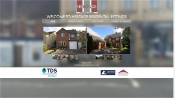 Screenshot of Heritage Residential Lettings, Trowbridge website