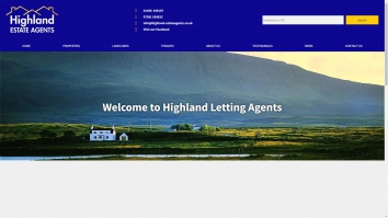 Screenshot of Highland Estate Agents, Inverness, IV2 website