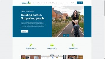 Screenshot of Hightown Housing Association website