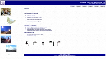 Screenshot of Highway Lighting Solutions Limited website