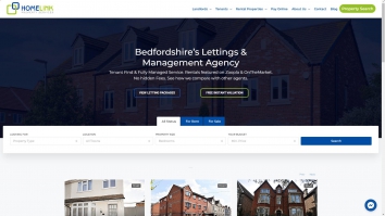 Screenshot of Homelink Property Services website