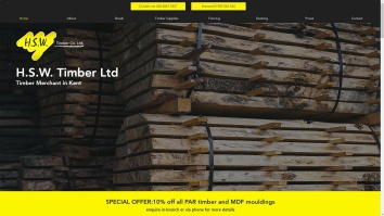 Screenshot of Timber Merchant Kent | HSW Timber website