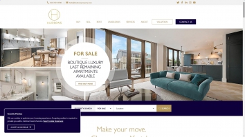 Screenshot of Hudsons Property, London website