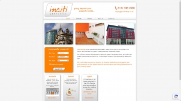 Screenshot of Inciti Lettings, Birmingham website