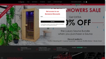 Screenshot of Insignia Range | Steam Shower, Shower Cabins, Steam Enclosures, Shower Cubicles website