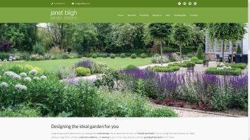 Screenshot of Janet Bligh Garden Designs website