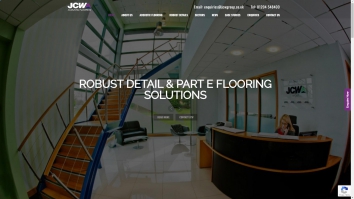 Screenshot of JCW Acoustic Flooring website