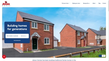 Screenshot of Jelson Homes website